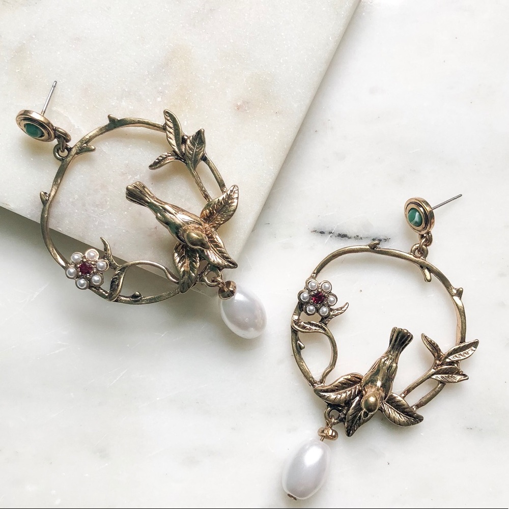 New Vintage Style Bird Earrings - Picture 4 of 5